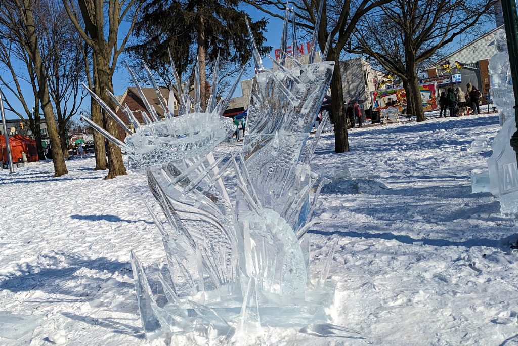 Ice Festival in Plymouth, Michigan